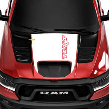 Vinilo adhesivo personalizado de vinilo negro para capó para Dodge Ram Rebel 1500 TRX_2