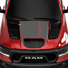 Vinilo adhesivo personalizado de vinilo negro para capó para Dodge Ram Rebel 1500 TRX_3