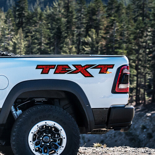 Juego de vinilos decorativos personalizados de estilo topográfico para mesilla de noche para Dodge Ram Rebel 1500 TRX