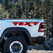 Juego de vinilos decorativos personalizados de estilo topográfico para mesilla de noche para Dodge Ram Rebel 1500 TRX_2