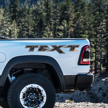 Juego de vinilos decorativos personalizados de estilo topográfico para mesilla de noche para Dodge Ram Rebel 1500 TRX_3