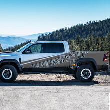 Juego de calcomanías laterales personalizadas estilo TRX para Dodge Ram 1500 Rebel/TRX_2