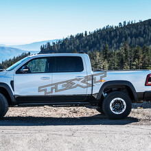 Vinilo lateral de letras personalizadas con contorno para Dodge Ram 1500 Rebel TRX_2