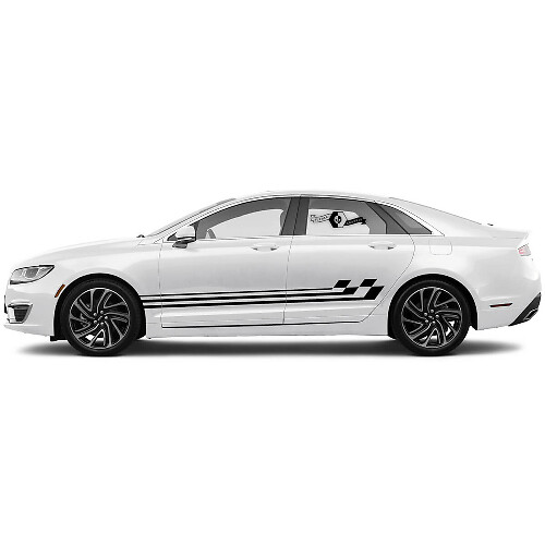 Pegatina de vinilo lateral con franjas estilo carreras para Lincoln MKZ 2020