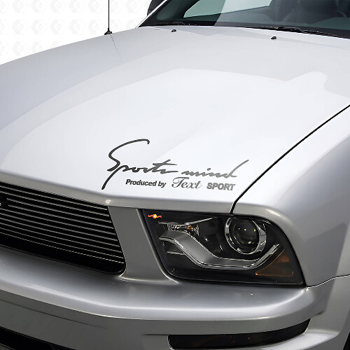 Vinilo adhesivo de capó con letras personalizadas Sports Mind