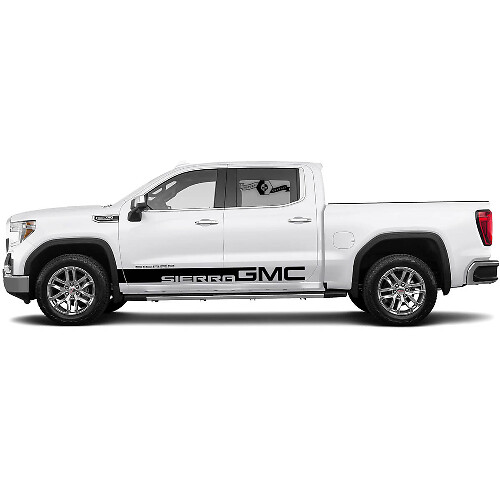 2x Calcomanías de Rayas Laterales para 1500 Gmc Sierra Kit de Gráficos de Calcomanías de Vinilo para Panel de Roca
