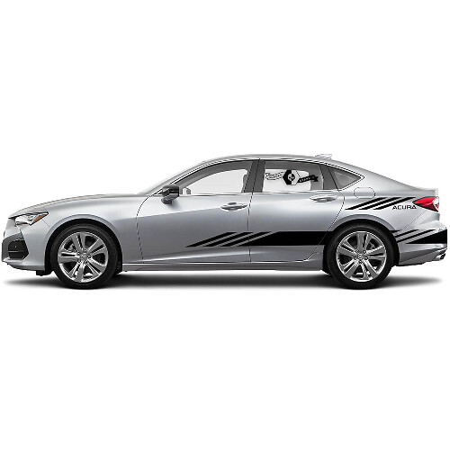 Par de gráficos de logotipo lateral de puertas de Acura TLX 2021 Calcomanía de vinilo para carreras de automóviles Acura TLX
