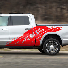 Kit de Adhesivos Laterales Vinilo Supercharged Mud Splash para Dodge Ram Rebel 2021+_2
