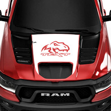 Calcomanía de vinilo de capó con texto personalizado y T-Rex para Dodge Ram Rebel 1500 TRX_2