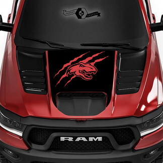 Dodge Ram Rebel 2022+ 2023+ 1500 TRX T-Rex Hood Scratch Claws TRX Truck Vinilo Calcomanía Gráfico
