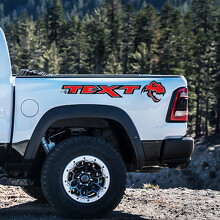 Par de Vinilos Personalizados Estilo TRX para la Cabecera de la Cama para Ram 1500 Rebel TRX_2