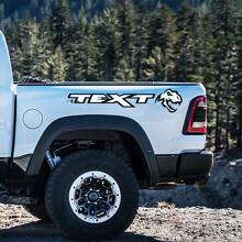 Par de Vinilos Personalizados Estilo TRX para la Cabecera de la Cama para Ram 1500 Rebel TRX_3