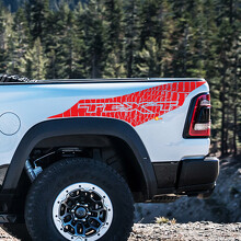 Kit de calcomanías personalizadas de vinilo con textura de piel de dinosaurio para Dodge Ram Rebel 1500 TRX_2