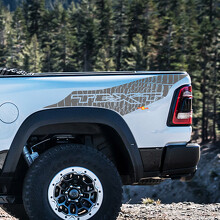 Kit de calcomanías personalizadas de vinilo con textura de piel de dinosaurio para Dodge Ram Rebel 1500 TRX_3