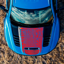 Vinilo Adhesivo de Texto Personalizado con Piel de Dinosaurio para Capó Dodge Ram Rebel 1500 TRX_3