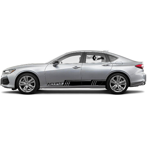 2x Puertas Acura 2021 TLX Lateral Múltiples Gráficos de Logotipo de Color Acura TLX Calcomanía de Vinilo para Carreras de Coches
