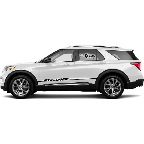 2x Calcomanías Nuevas de Logotipo de Puerta de Ford Explorer 2021 Pegatinas Laterales de Vinilo
