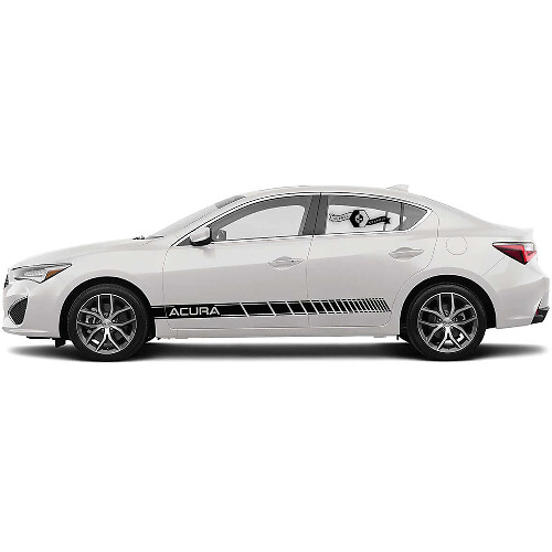 Calcomanía adhesiva lateral de vinilo con franjas de carreras de marca para Acura TLX 2021
