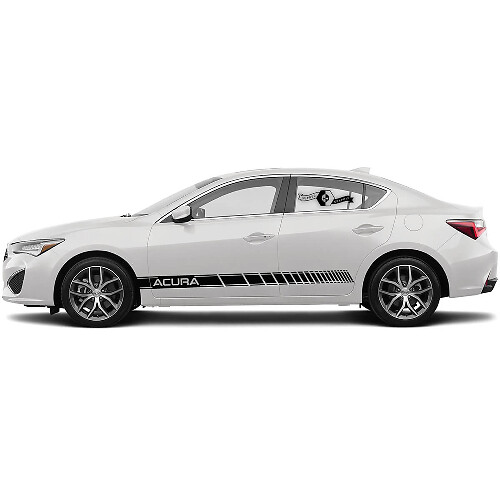 Par de puertas laterales Acura 2021TLX de cualquier color con logotipos gráficos Acura TLX Vinilo adhesivo de calcomanía para carreras de autos
