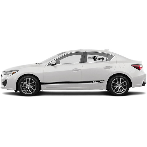 Nuevo par 2020 Lincoln Ilx Door Stripes Panel Rocker Líneas laterales Palabra de gráficos de calcomanías de vinilo