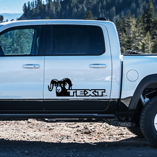 Calcomanía Vinilo Personalizada Estilo Hemi para Puerta Lateral para Dodge Ram 1500