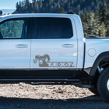 Calcomanía Vinilo Personalizada Estilo Hemi para Puerta Lateral para Dodge Ram 1500_2