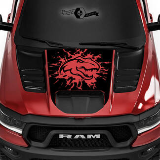 Dodge Ram Rebel 2022+ 2023+ 1500 TRX T-Rex Hood Destroyed TRX Truck Vinilo Calcomanía Gráfico
