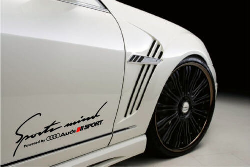 Set de Vinilos Laterales Sports Mind Powered by Audi para Audi