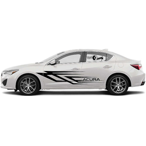 Vinilo Adhesivo con Letras Acura y Rayas de Carreras Laterales para Acura TLX 2021