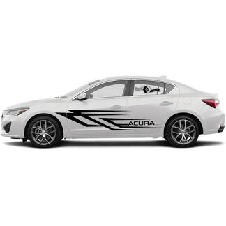 Par Acura 2021 ILX Lado Cualquier color Logo Puertas Gráficos Acura TLX Car Racing Vinilo Calcomanía pegatina
