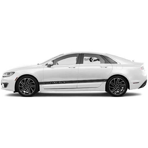 Par Lincoln MKZ Doors Logo Stripes Rocker Panel Side logo MKZ Vinilo Calcomanías Gráficos Pegatinas
