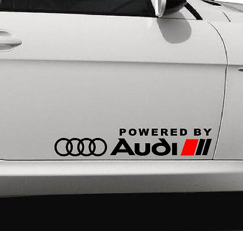 Powered by Audi Juego de Vinilos para Puerta Lateral para Audi