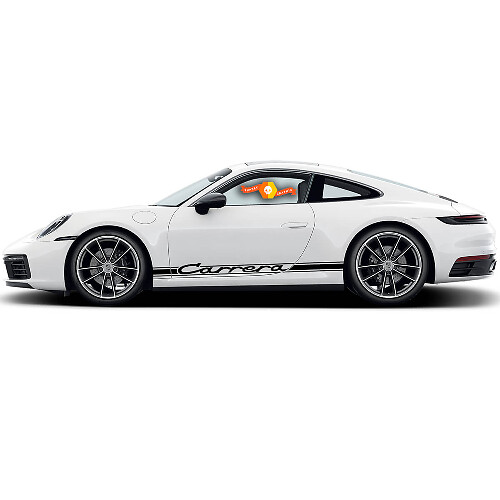 Juego de vinilos decorativos de franjas laterales clásicas Carrera para Porsche 911