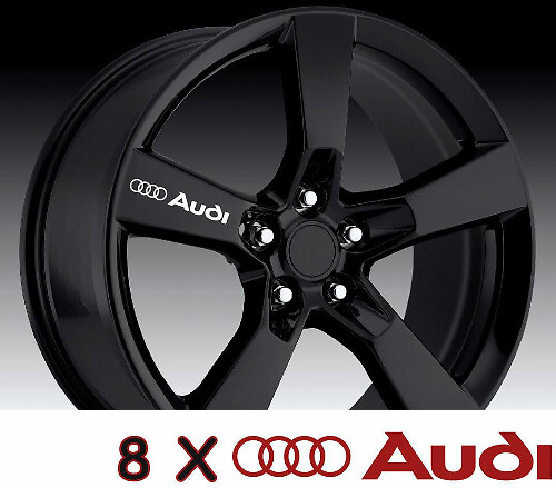 Kit de pegatinas de vinilo para radios de llantas con anillos Audi para Audi