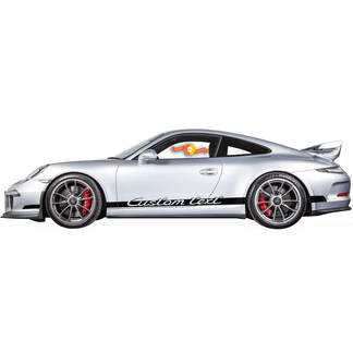 Par Porsche pegatinas Porsche 911 Carrera texto personalizado puerta lateral calcomanía pegatina
