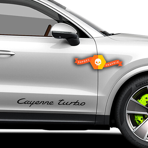 Par de vinilos adhesivos para puerta Cayenne Turbo para Porsche Cayenne