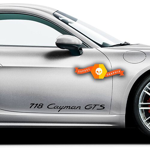 Combinar pegatinas de Porsche 718 Cayman GTS Porsche Puertas Pegatina de calcomanía lateral