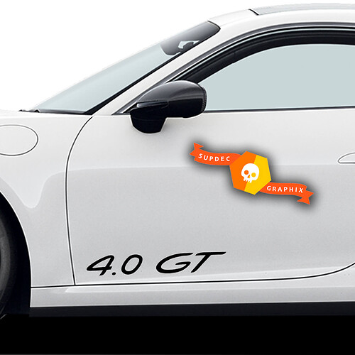 Combinar pegatinas de Porsche 4.0 Gt Puertas de Porsche Palabra de calcomanía lateral