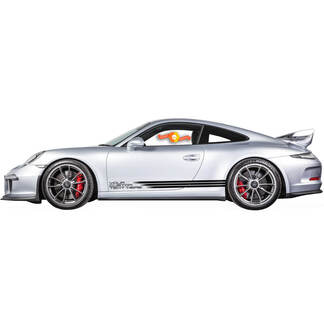 Par de pegatinas Porsche FADED Porsche Performance Custom Text Doors Side Decal Sticker
