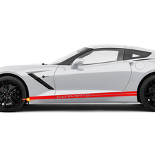 Corvette rocker panel rayas calcomanías de vinilo pegatina para Chevy Corvette C8
 2