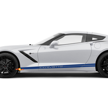 Corvette rocker panel rayas calcomanías de vinilo pegatina para Chevy Corvette C8
 3