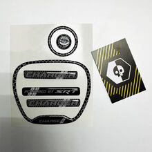 Conjunto de cargador negro blanco srt rit anillo emblema emblema cúpula de cargador de cargador Dodge 2