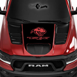 Dodge Ram Rebel 2022+ 2023+ 1500 TRX Hood Dinosaurs T-Rex TRX Camión Vinilo Calcomanía Gráfico
