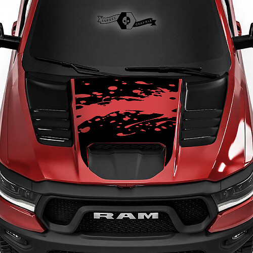 Calcomanía de Vinilo para Capó contra Salpicaduras de Barro para Dodge Ram 1500 Rebel TRX