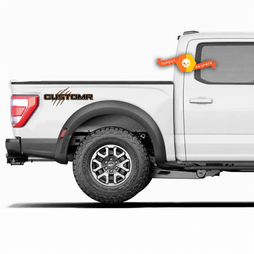 Juego de adhesivos de vinilo con diseño de garra CUSTOMR para mesita de noche Ford F-150 2021-2022