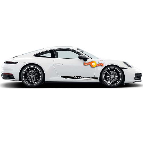 Kit de calcomanías de vinilo con franjas laterales para Porsche 911 Carrera T