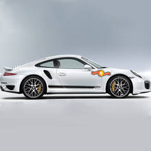 2 Porsche 911 Side Decals Rocker Panel Stripes Doors Kit Decal Sticker Taycan Cayenne
 2