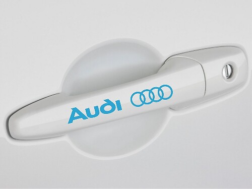 Pegatina adhesiva de vinilo con el logo de Audi para la manilla de la puerta del Audi A5
