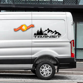 2023 FORD TRANSIT-TRAIL Mountain Forest Logo TRANSIT Calcomanías de vinilo de cualquier tamaño se adapta a Nissan, Toyota, Chevy, GMC, Dodge, Ford
