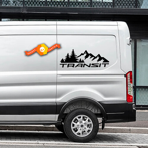 2023 FORD TRANSIT-TRAIL Mountain Forest Logo TRANSIT Calcomanías de vinilo Calcomanías de cualquier tamaño para Nissan, Toyota, Chevy, GMC, Dodge, Ford
